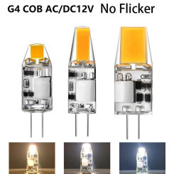 Top G4 LED Lamp Bulbs Crystal Sapphire Lamps 2W 3W 5W AC/DC12V LED COB Chandelier LED Light Source Silicone Bulb Home Lighting