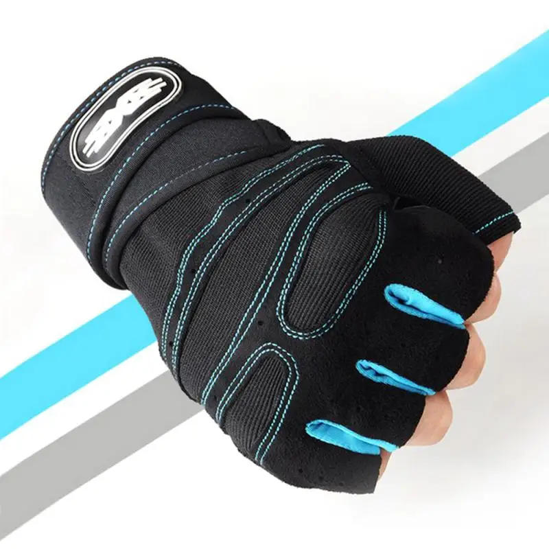 Description Picture 5 of itemGym Fitness Heavyweight Training Gloves Men Women Body Building Half Finger Non-Slip Gloves Wrist Support Weightlifting Sports