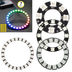 5V LED Rings Individual Addressable RGB LED NeoPixel Ring For WS2812 Full-color Drivers Lamp Portable Lighting Accessory