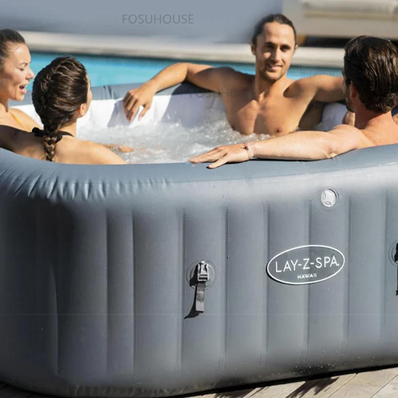 Description Picture 6 of itemModern Constant Temperature Heating Bathtub Athroom Fixture Whirlpool Inflatable Bathtubs Household Outdoor Seat Bath Adults