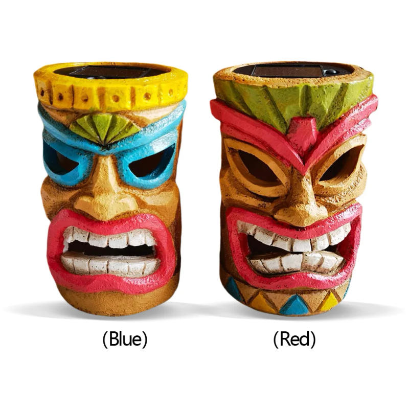 Description Picture 6 of itemTropical Hawaiian Tiki Garden Sculptures & Statue with Light Outdoor Tiki Statue Garden Decoration Patio Pool Yard Summer Decor