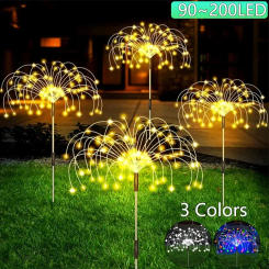 60-200LED Solar Firework Light Waterproof Outdoor 8 Lighting Modes Fairy String Light Christmas Solar Lights Garden Decoration