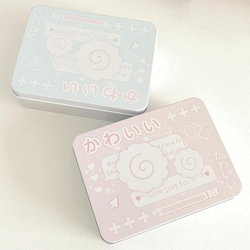 Description Picture 5 of itemTinplate Storage Box Cartoon Photocards Small Card Tin Storage Box Cans Coin Earrings Headphones Case Jewelry Collect Boxes