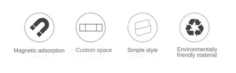 Description Picture 2 of itemPlastic Magnetic Pen Holder Erase Marker Storage Box Pencil Organizer for Home Office Whiteboard Fridge Refrigerator