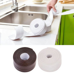 2 Pcs 3.2 Meters Bathroom Sink Bath Sealing Strip Mould Proof Tape Pvc Self Adhesive Waterproof Wall Sticker Plaster For Kitchen