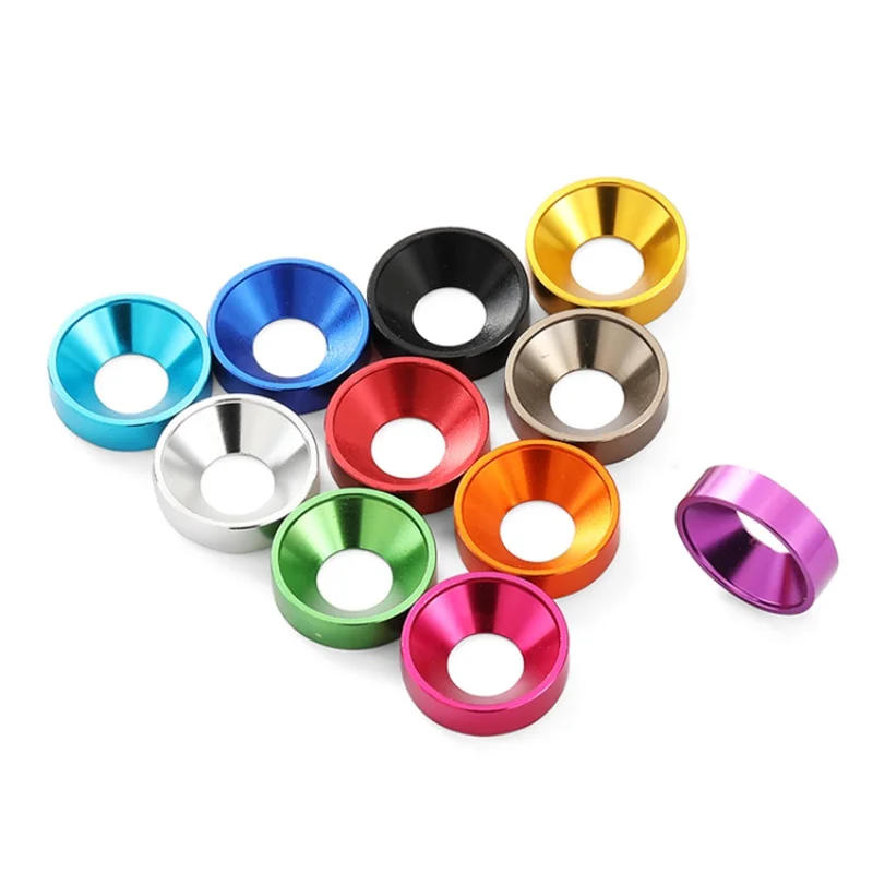 Description Picture 5 of itemAluminum washer M2M2.5 M3M4 M5M6M8 Aluminum Alloy Countersunk Head Washer Bolt Washers Gasket Anodized Flat Head Washer Colorful