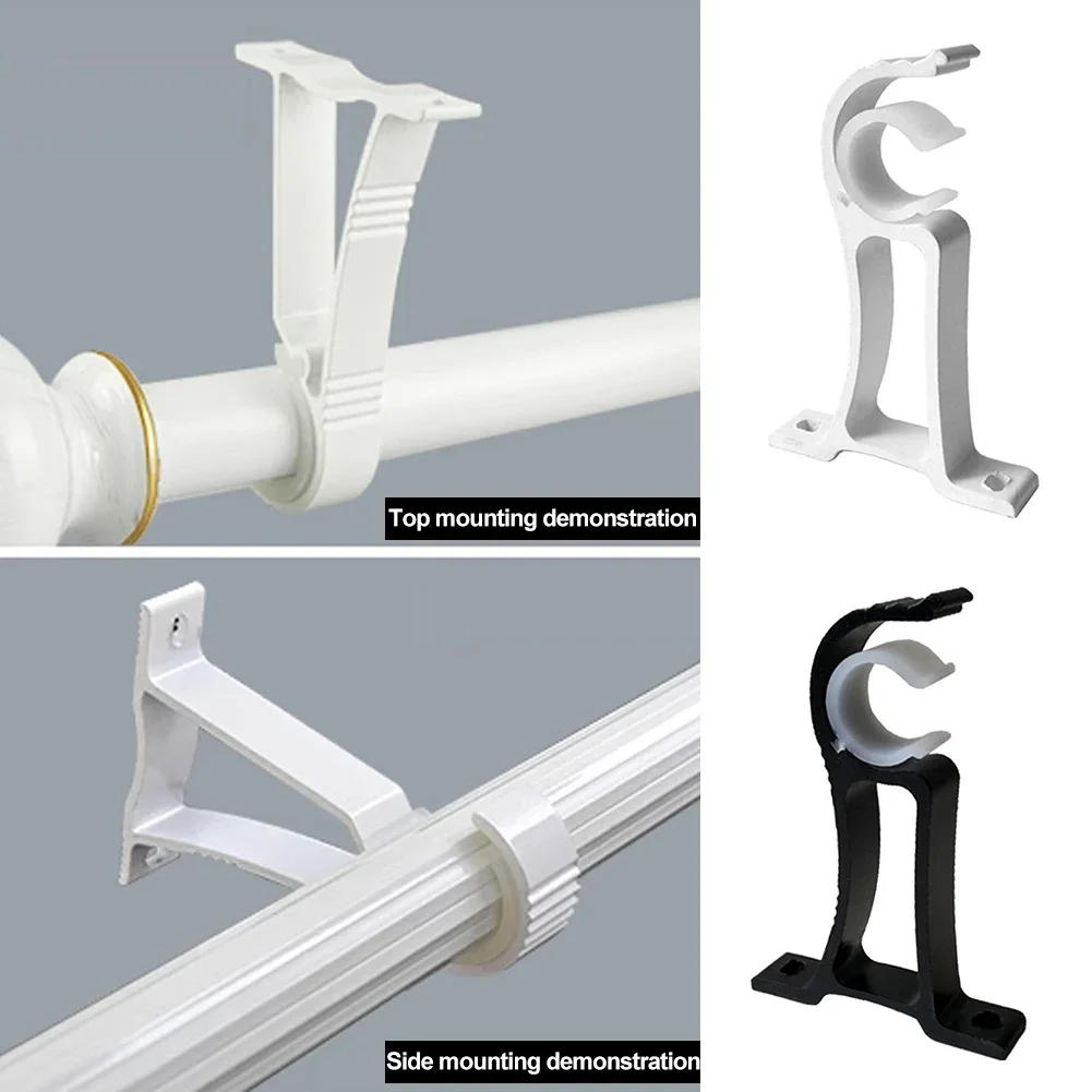 Description Picture 6 of itemCurtain Rods Bracket Hanger Hook Rod Support Clamp Crossbar Fixing Clip Wall Hooks Organizer Rails Rack Home Storage