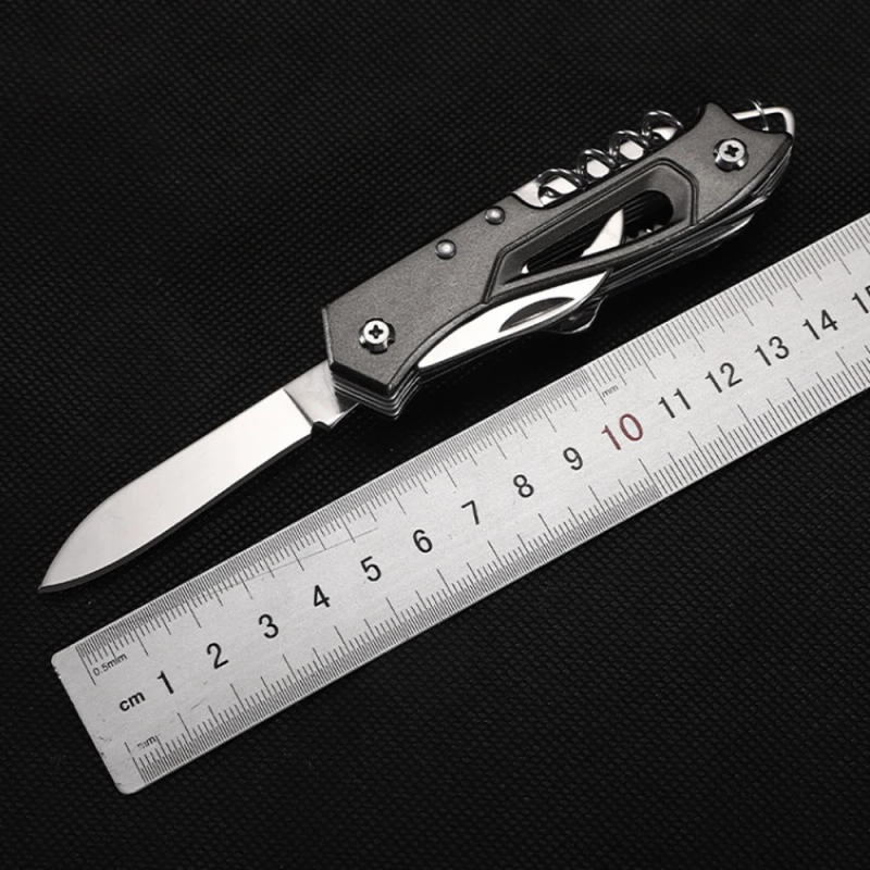 Description Picture 3 of itemMulti-Functional Swiss Knife Outdoor Camp Multi-Tool Bottle Opener Portable Folding Knife Scissors Saw Military Pocket Knife