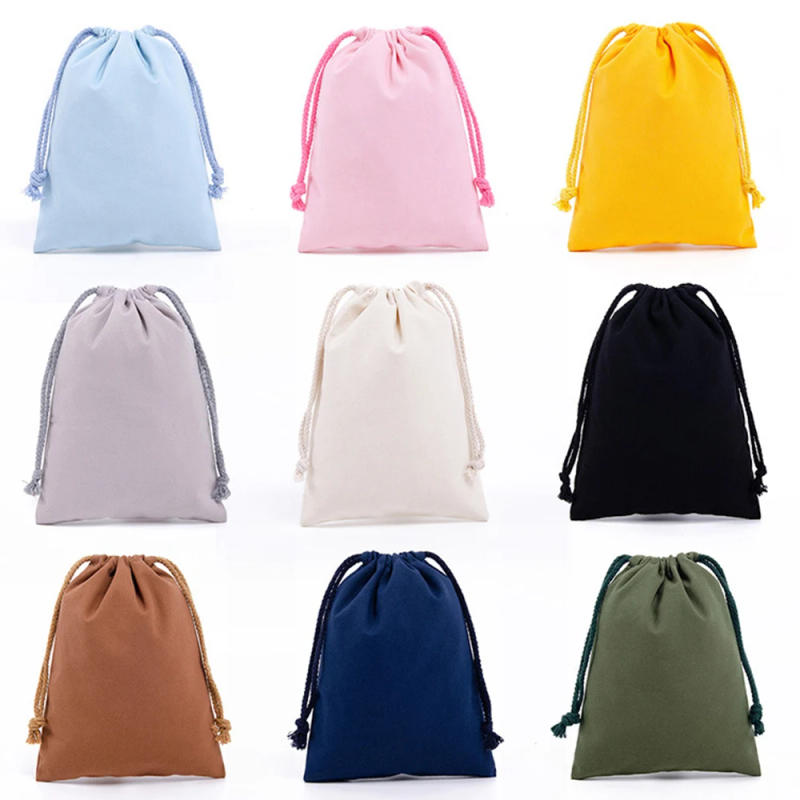 Description Picture 2 of itemDrawstring bag Color Jewelry bag Cotton Tote organizer Portable Handbags Canvas Grocery Shopping bag foldable Travel Storage Bag