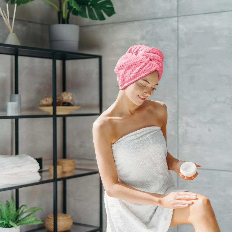 Description Picture 6 of item1pcs Microfiber Hair Towel For All Hair Style, Quick Drying Hair Turban - Perfect For Women, Men