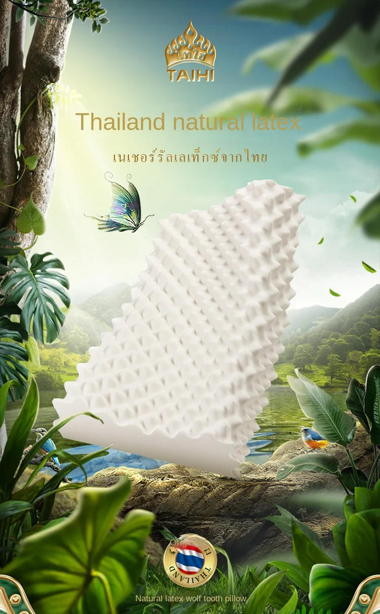 Description Picture 2 of itemTAIHI Orthopedic Latex Pillow Thailand Pure Natural Massage Memory Ergonomic Cervical Neck Pain Pillows For Sleeping For Bedroom
