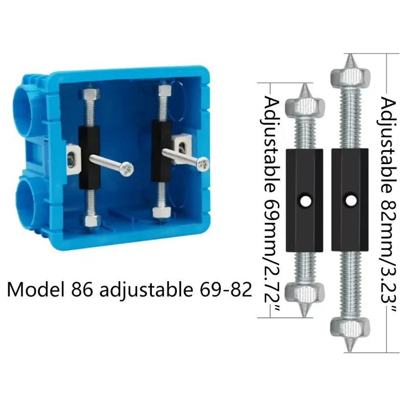 Description Picture 5 of item20/10PCS Cassette Repairer Electrical Box Repairer Cassette Screws Support Rod for Wall Mounted Dark Box Switch Accessories