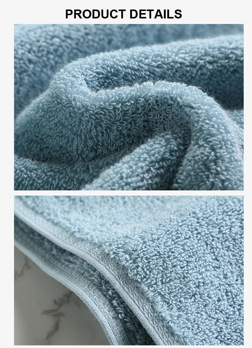 Description Picture 6 of itemLuxury Pure Cotton Towels Solid Color Face Hand Bath Towel Soft Thick Large for Adults Kids Home Bathroom Spa Toalla Serviette