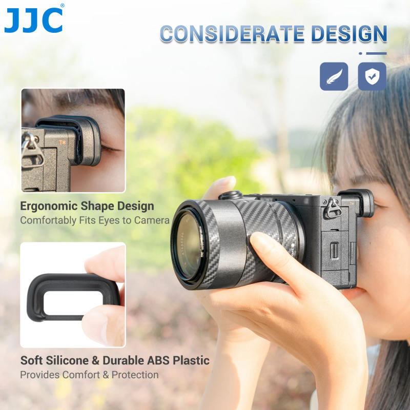 Description Picture 5 of item2 Pack JJC FDA-EP20 Soft Eyecup Eyepiece Viewfinder Eye Cup for Iconic Brand A6700 Eyeshade Protector Accessories