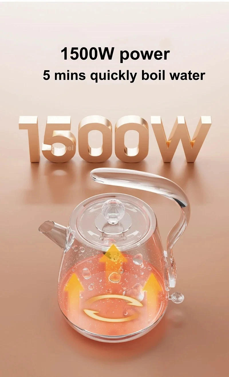 Description Picture 6 of item1800ml Electric Kettle Keep Warm Pot 1500W Fast Water Boiling Coffee Pot Automatic Power Off 304 Stainless Steel Kettle 220V