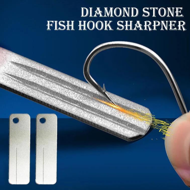 Description Picture 2 of itemFishing Hook Sharpener Portable Diamond Stone Fish Hook Sharpen Tools Knife Whetstone Keychain for Outdoor Fishing Accessories