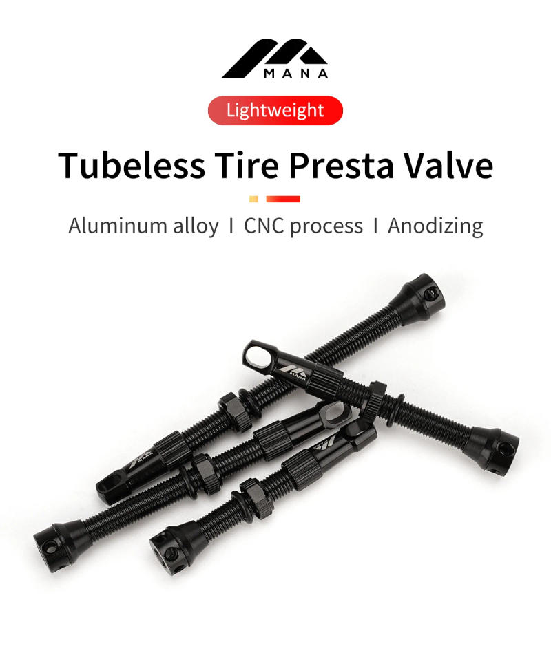 Description Picture 2 of itemMANA 1Pair 40/53/63/78/100mm Bicycle Presta Valve Aluminum Alloy Valve For Tubeless Road/MTB/Gravel Bike-ELITEWHEELS Uses Valve