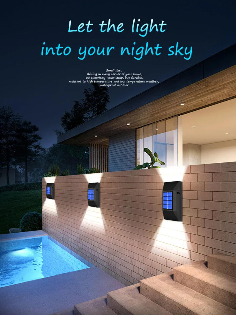 Description Picture 2 of itemLED Solar Lights Outdoor Solar Up and Down Spot Lights Waterproof Wall Lamp Solar Powered Sunlight Solar Lamp Garden Decorative