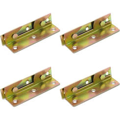4 Sets Metal Bed Bracket Bed Frame Fixing Connecting Furniture Rail Hooks Bracket Hinge Fitting Connector Locks Hardware