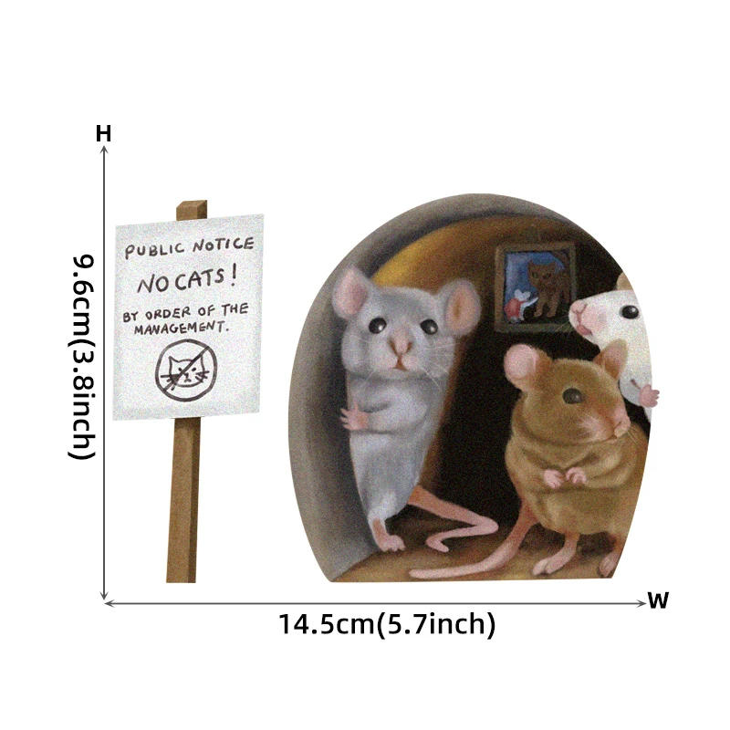 Description Picture 2 of itemRealistic Mouse Hole Wall Stickers for Corner Stairs Funny Cute Mouse Home Decorative Wall Decals Decorative Stickers