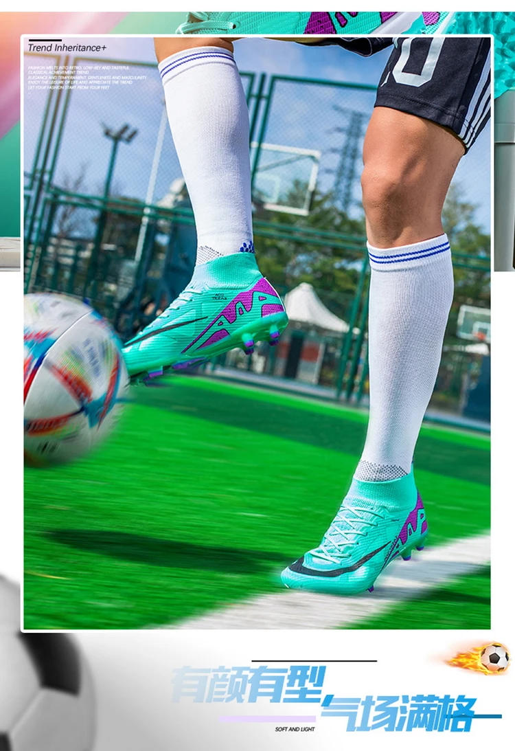Description Picture 3 of itemProfessional Men Football Shoes Indoor Boy Society Cleats Soccer Shoes Non Slip Fast Football Field Boots TF/FG Sneaker Training