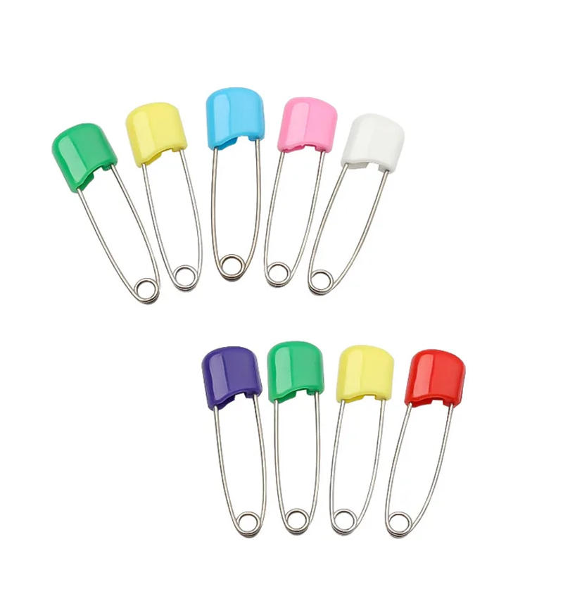 Description Picture 2 of item10Pcs 4/5.4cm Pins Plastic Head Cloth Diaper Pins Buckles Sewing Baby Safety Locking Pins For Quilting Knitting Stitch Markers