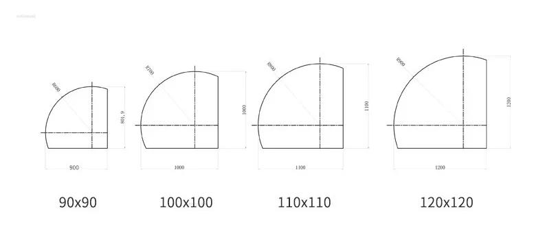 Description Picture 2 of itemCreative Semicircular Mirror for Bathroom Large Size Touch Screen LED Light Bath Mirrors Modern Simple Glass Mirrors for Hotel