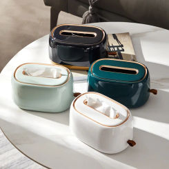 1PC Tissue Box Holder With Spring Desktop Wall-mounted Tissue Box Cover Paper Towel Dispenser Paper Extraction Dispenser for Car