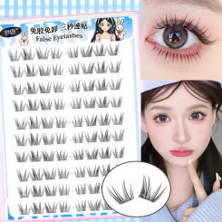 10 Rows Natural Fluffy Fox-style False Eyelashes Clusters Thick Segmented Lash Clusters Volume Eyelash Extensions For Beginners
