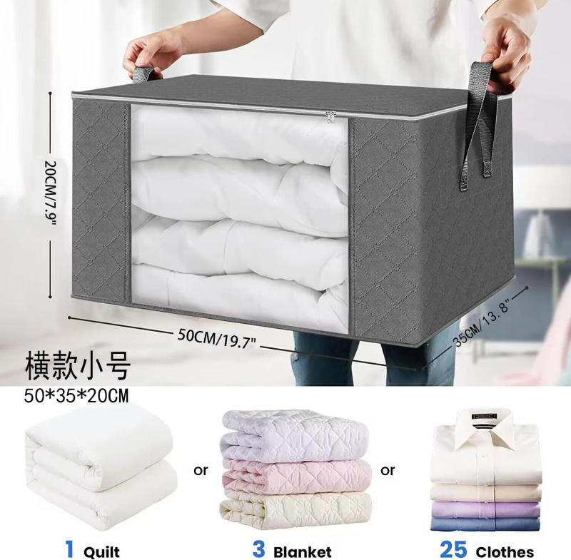 Description Picture 4 of itemLarge Capacity Clothes Storage Bag Foldable Blanket Storage Bags Storage Containers for Organizing Bedroom Closet Clothing