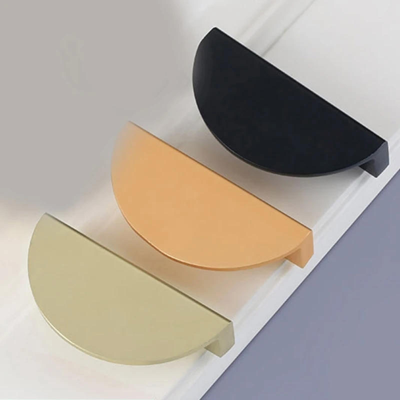 Description Picture 5 of itemAluminum Alloy Drawer Pulls Cabinet Cup Pulls Kitchen Hardware Cabinet Handles Drawer Handles Knobs Half Moon Pull