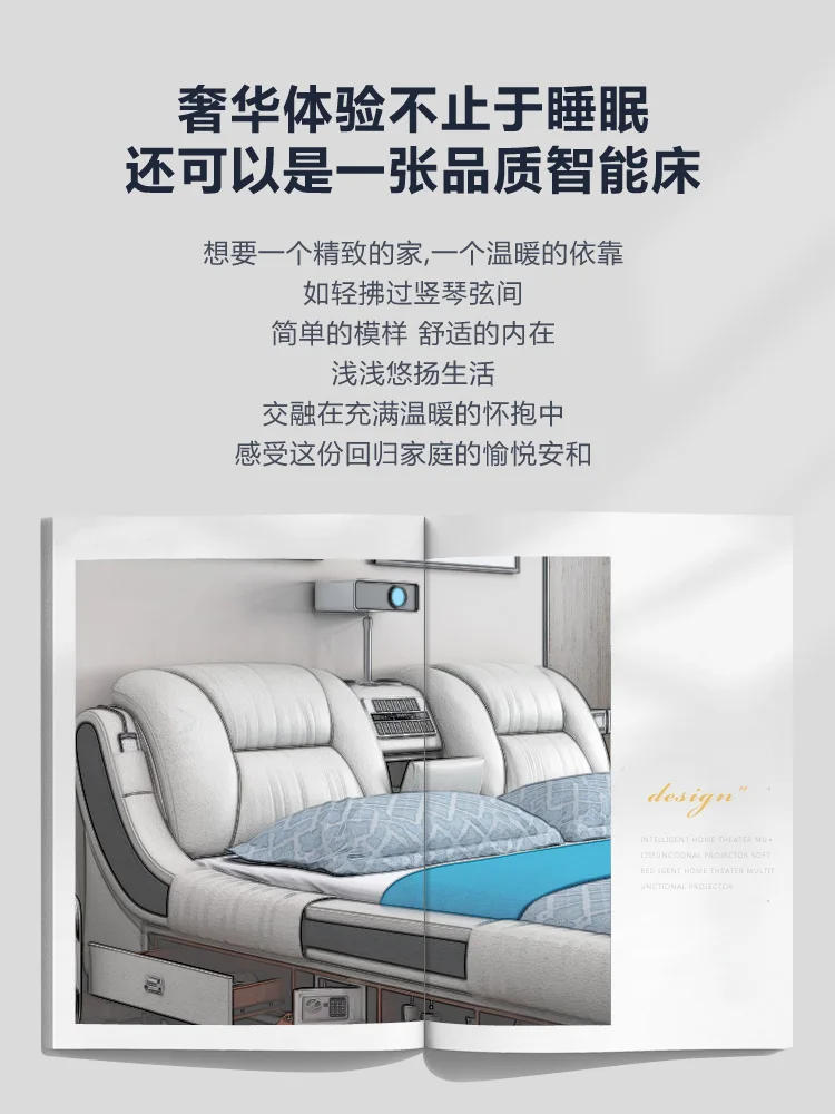 Description Picture 4 of itemRoyal Frame European Double Bed Wood High End King Size Bedroom Double Bed Kids Girl Cabeceira De Cama Box Casal Home Furniture