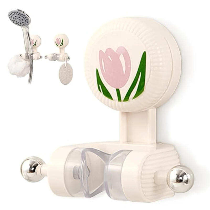 Description Picture 6 of item1pcs Adjustable Suction Cup Bracket Holder Bathroom Wall Mount Cute Shower Head Holder For Children Bathroom Fixture Accessories