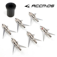 3/6/12Pcs Hunting Broadheads 100grain Stainless Steel Ramcat  3 Blade Broadhead Arrowhead Tips with Wrench and Arrow for Outdoor