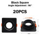 20pcs black square