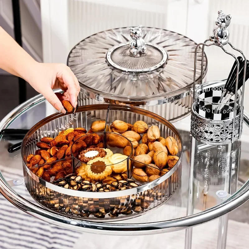 Description Picture 3 of itemMulti layer Transparent Snacks Box Dust-proof Acrylic Dry Fruit Tray Candy Nut Storage Box Modern Living Room Sundries Container