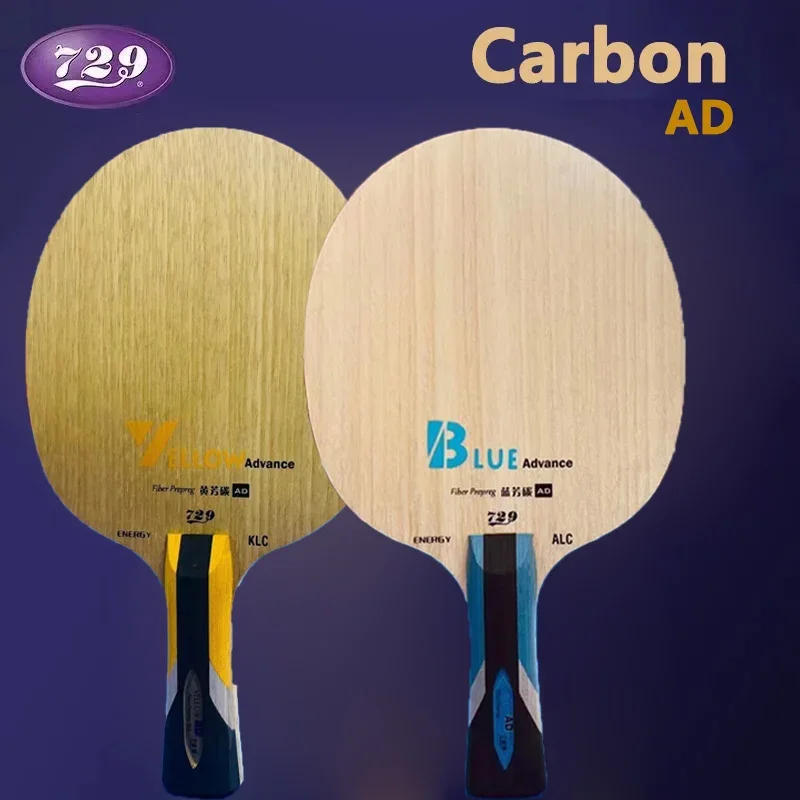 Description Picture 2 of itemOriginal 729 Friendship Yellow ALC Table Tennis Blade 5 Wood 2 AD Aryl Carbon Professional Table Tennis Blade Blue ALC Offensive