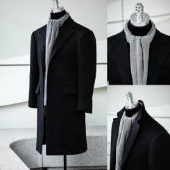Black Wool Men Suit Tailor-Made One Piece Overcoat One Button Winter Warm Tuxedo Fashion Business Wedding Groom Prom Tailored