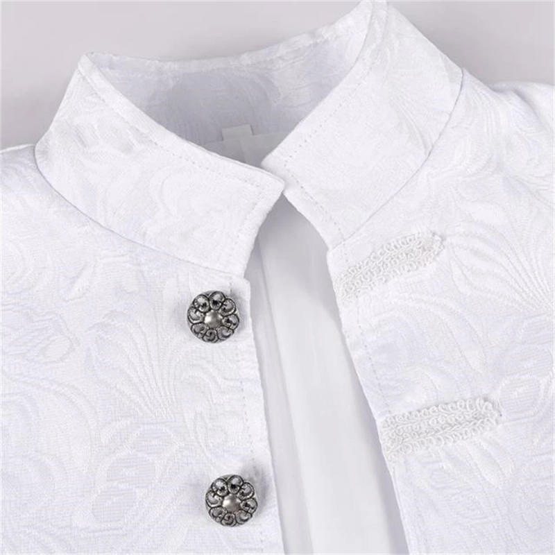 Description Picture 6 of itemMen Steampunk Trench Coat  Vintage Prince Overcoat Medieval Renaissance Jacket Victorian Edwardian Cosplay Costume Dress UP Tops