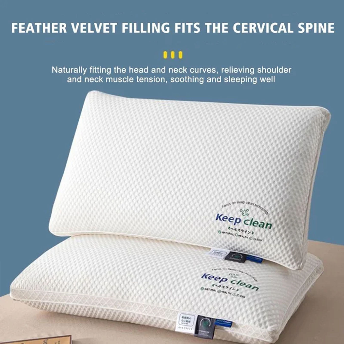 Description Picture 5 of item3D Neck Pillow with High Elasticity and Non Collapse, Soft Neck Protection, Single Person Sleeping Pillow, Hotel Home Bedding