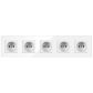 5x sockets white