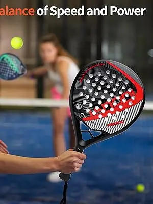 Description Picture 6 of itemPadel Racket Carbon Fiber Surface with EVA Memory Flex Foam Core Lightweight Padel Racquet