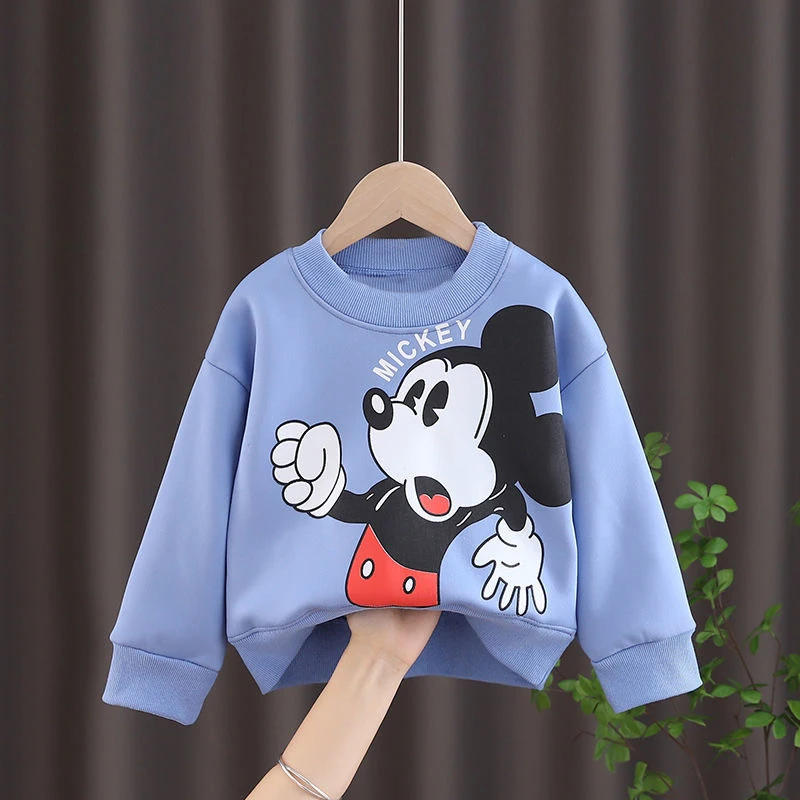 Description Picture 4 of itemMickey Long Sleeve Tops Base Shirt Loose Fashion Baby Round Collar Sweatshirt Hoodie Children Spring Autumn Clothing 0 1 2 3 4Y