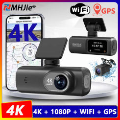 Dash Cam 4K UHD for Car Camera Front Rear Dual Lens With GPS WiFi 24h Parking Mode Night Vision Car DVR Video Registrator