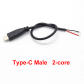 Male 2 Pin Type-C