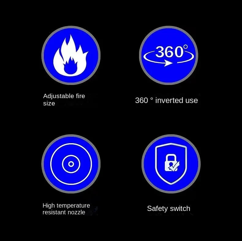 Description Picture 3 of itemNew JOBON Windproof Pen Airbrush Jet Butane Tube Lighter Metal Gas Kitchen Outdoor BBQ Cigar Lighter