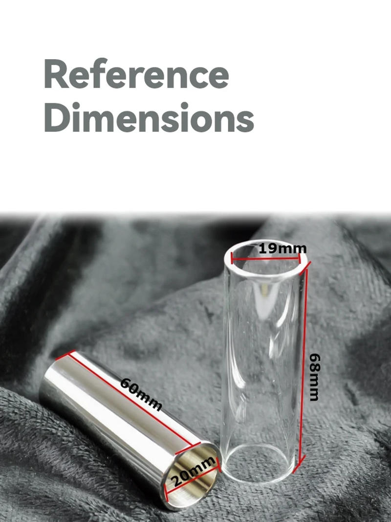 Description Picture 2 of itemStainless Steel / Glass slide Guitar Finger Sliders Electric Guitar Pick Tube Knuckle Guitar Accessories Guitar Finger Sliders