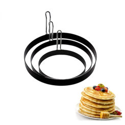 Non Stick Fried Egg Cake ring 4/6/8 Inch Breakfast Pancake Mold Ring Round Stainless Steel Cooking Tool Kitchen Tools    0087
