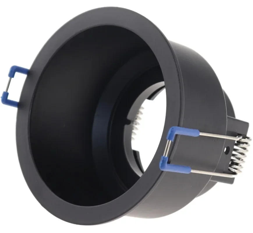 Description Picture 5 of itemPopular Style Front Knob Design Anti-Glare Round Downlight Frame Rotatable LED Spotlight GU10 MR16 White Fixture Housing Frame