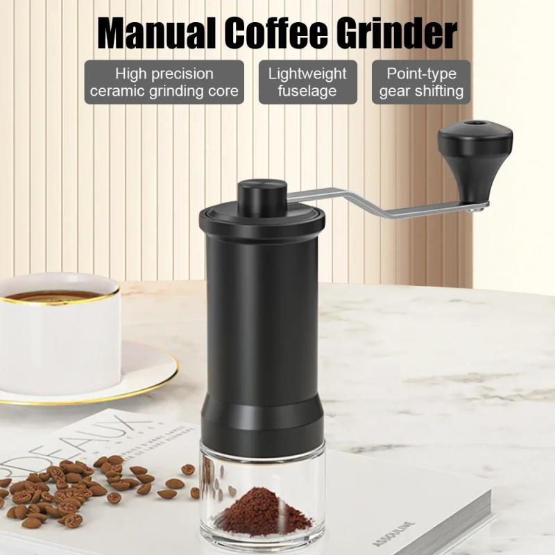 Description Picture 3 of itemCoffee Machine Household Hand-Cranked Bean Grinder Kitchen Tool Ceramic Grinding Core Small Manual Grinder Coffee Bean Grinder
